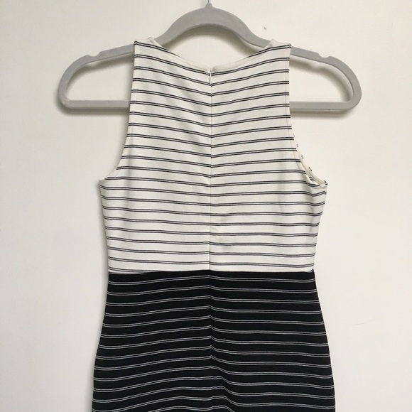 ASOS black and white striped midi dress - Picture 7 of 7